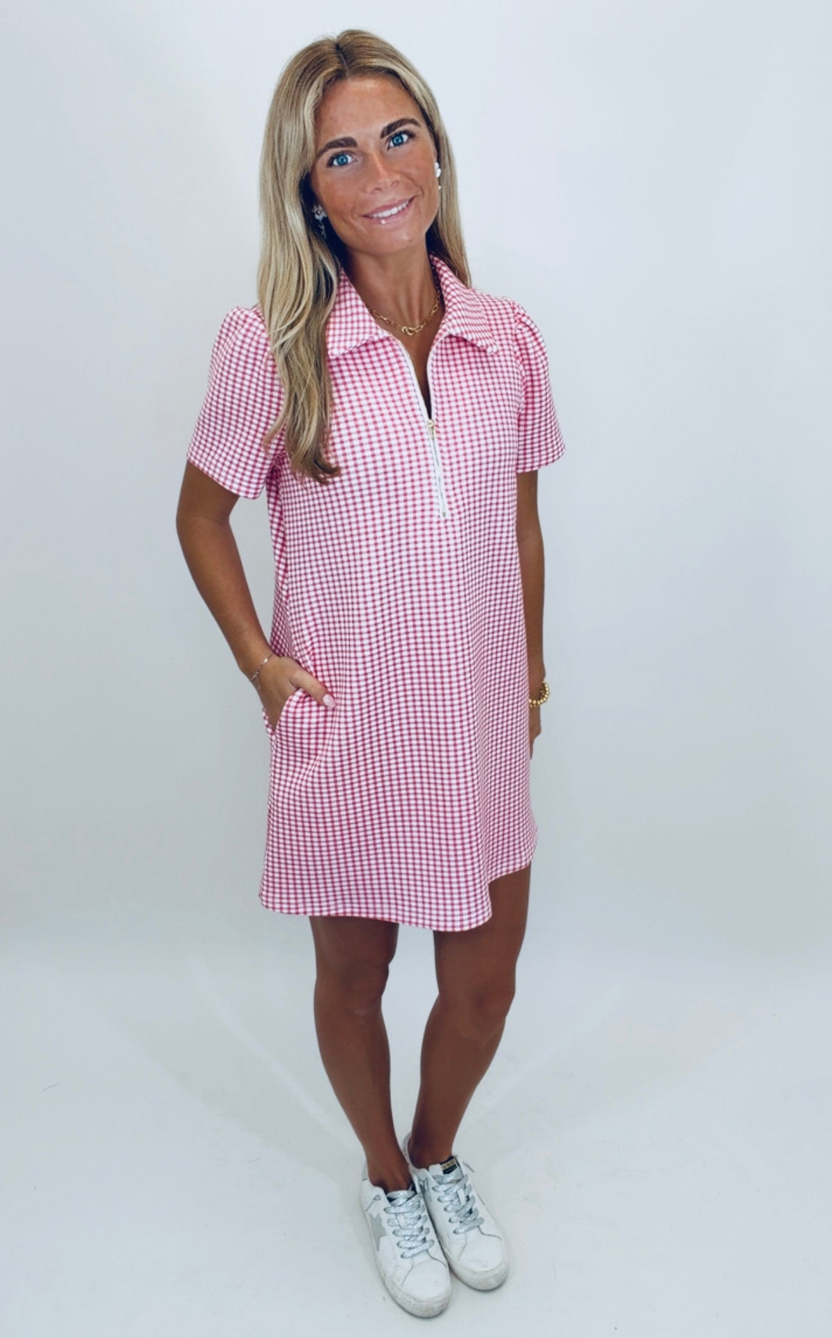 Check Yes Dress (pink)