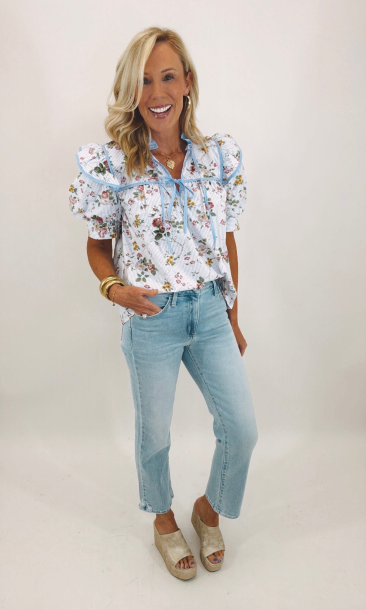 Tea Party Blooms Top