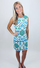 Coastal Mosaic Mini Dress