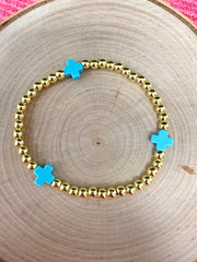 Color Cross Bracelet (18K GP)