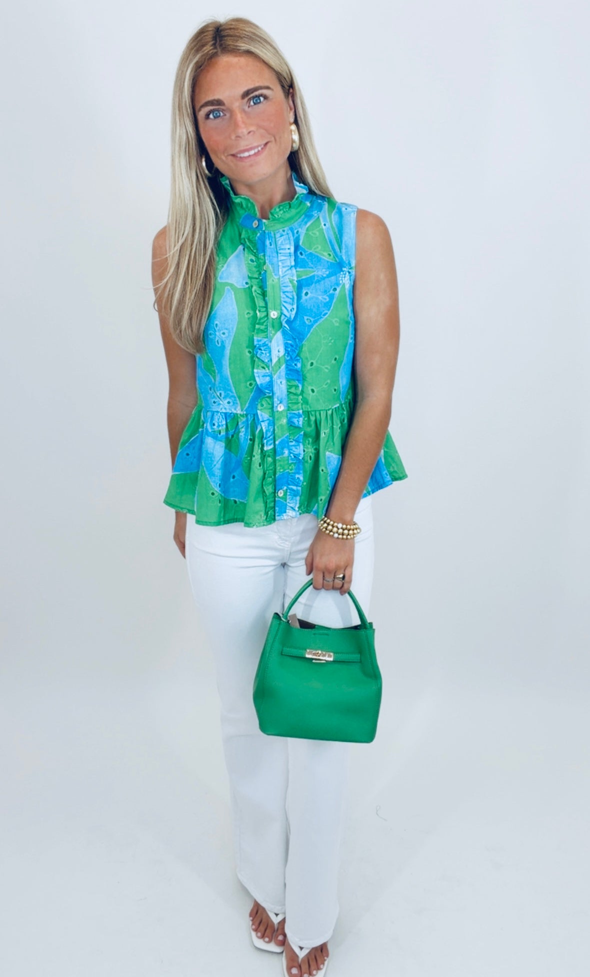 Flounce Factor Top (green)