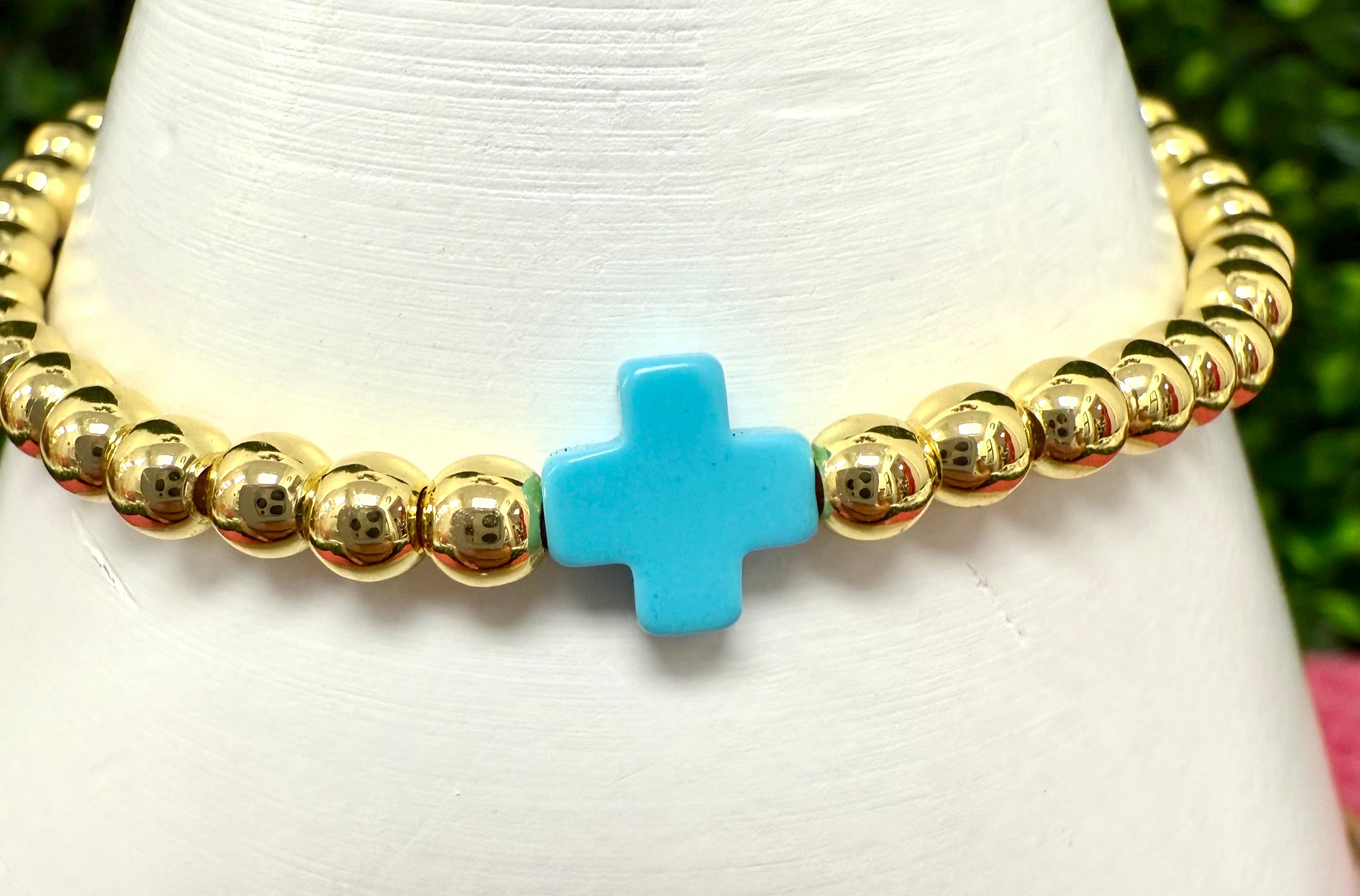 Color Cross Bracelet (Gold Dipped)