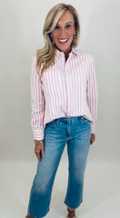 Petal Stripe Button Down