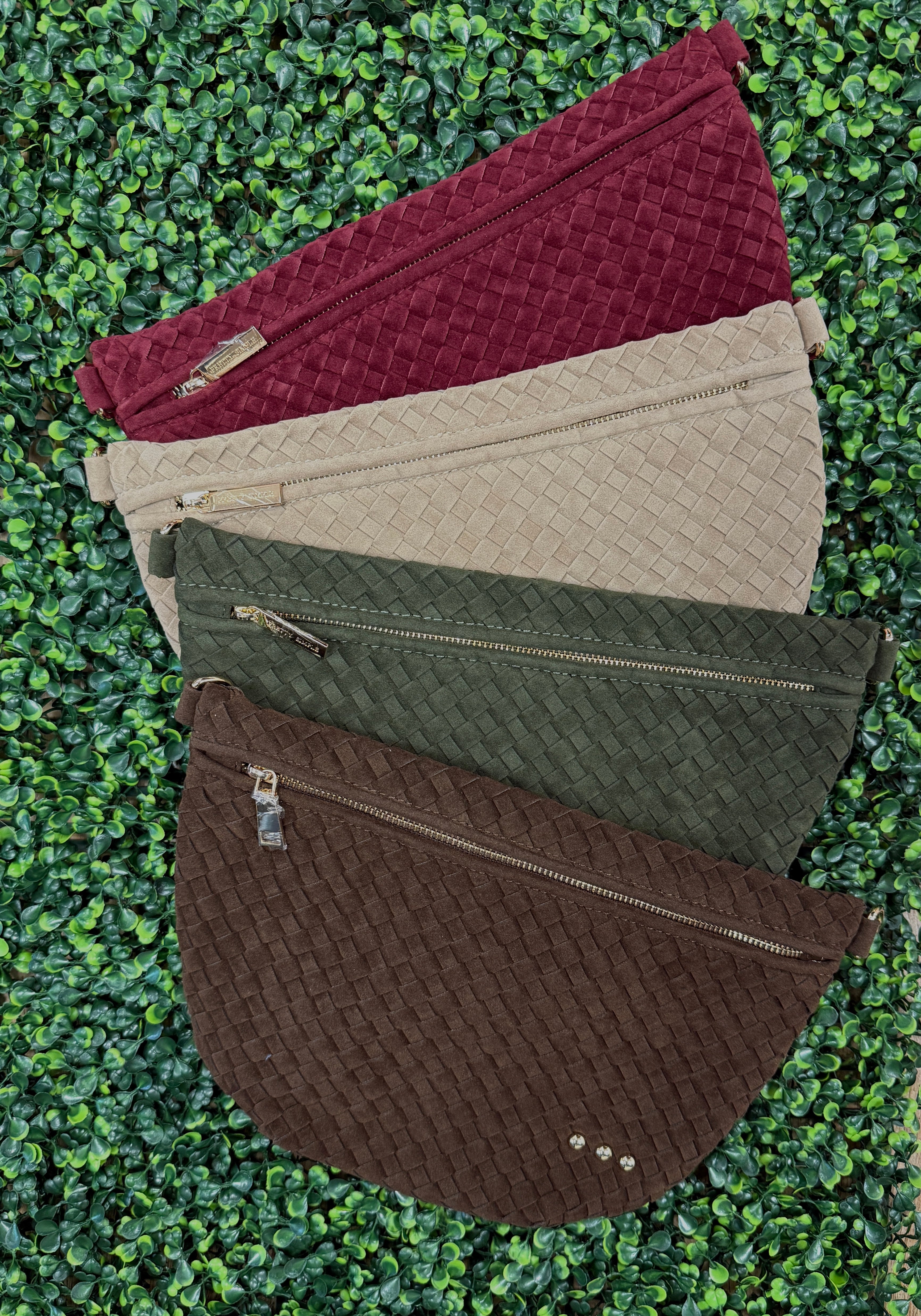 Suede Woven Bum Bag