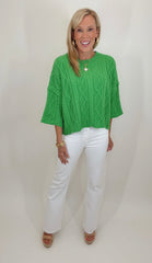 First Class Cable Knit (green)