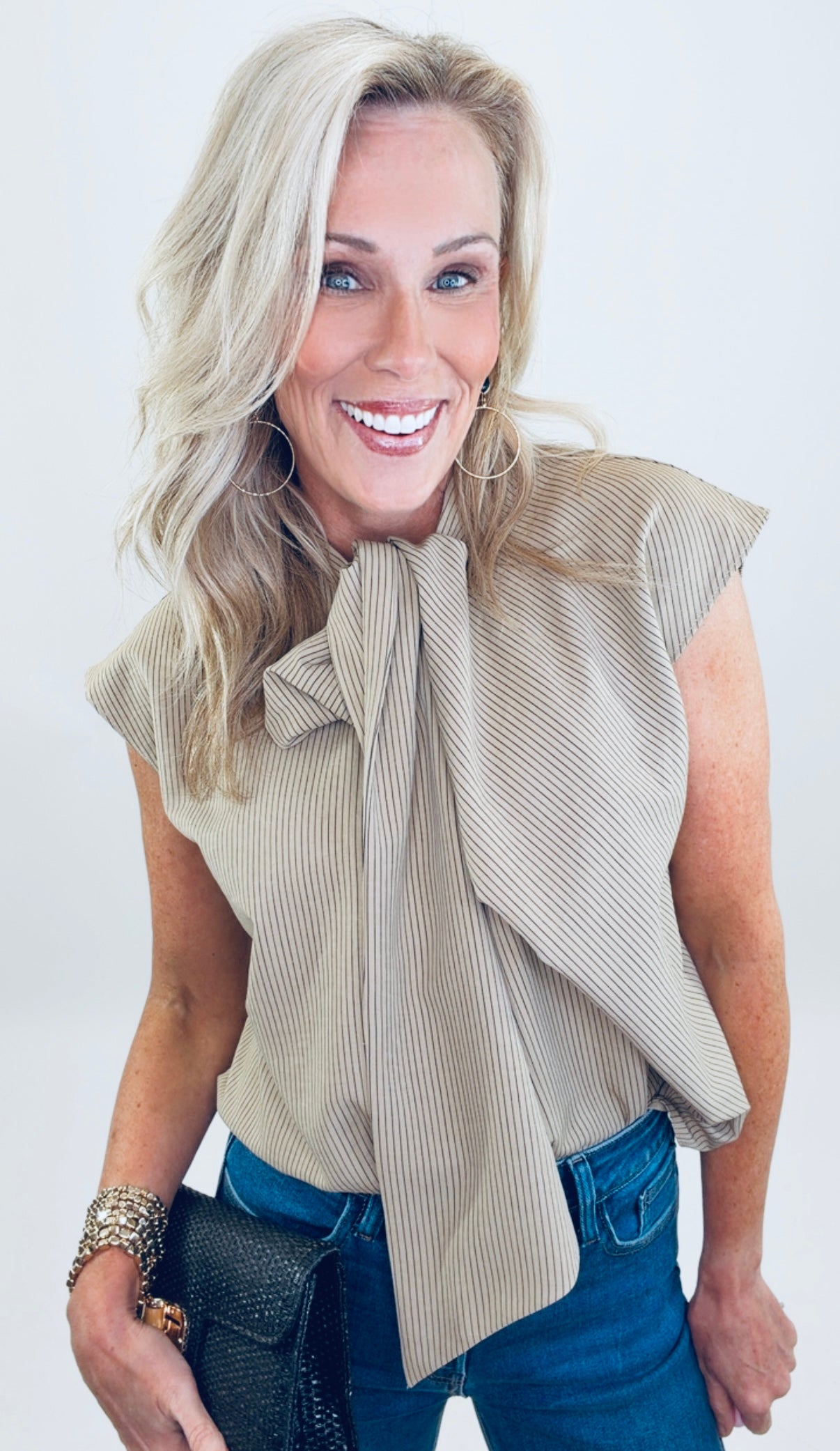 Pinstripe Poise Top