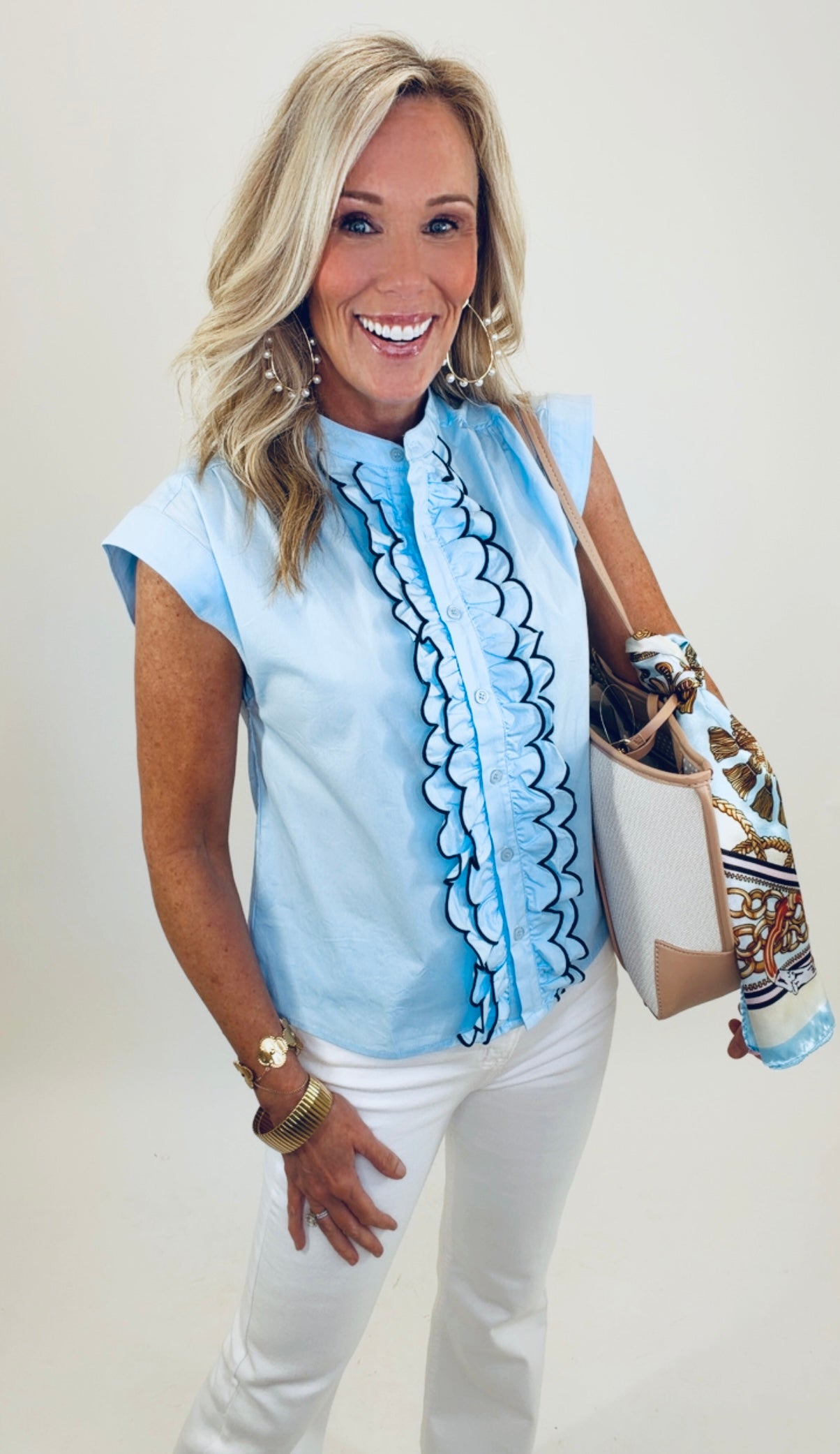 Sunday in Savannah Top (blue)