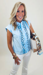Sunday in Savannah Top (blue)
