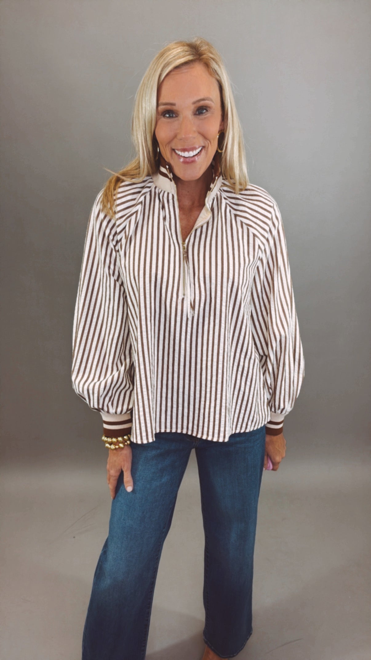 Hampton Stripe Top (tan)