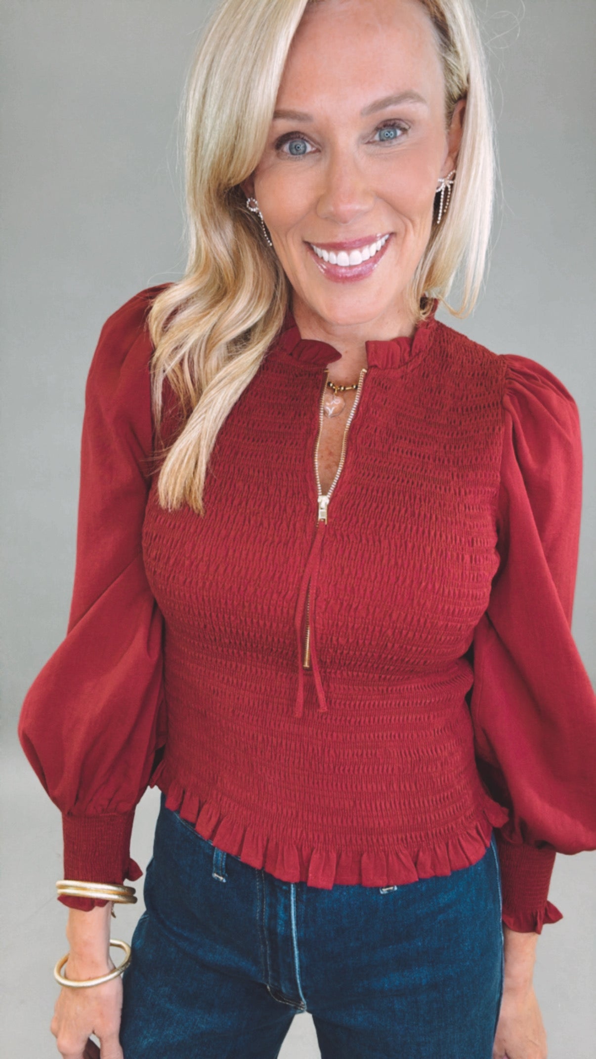 Poised Affair Top (burgundy)