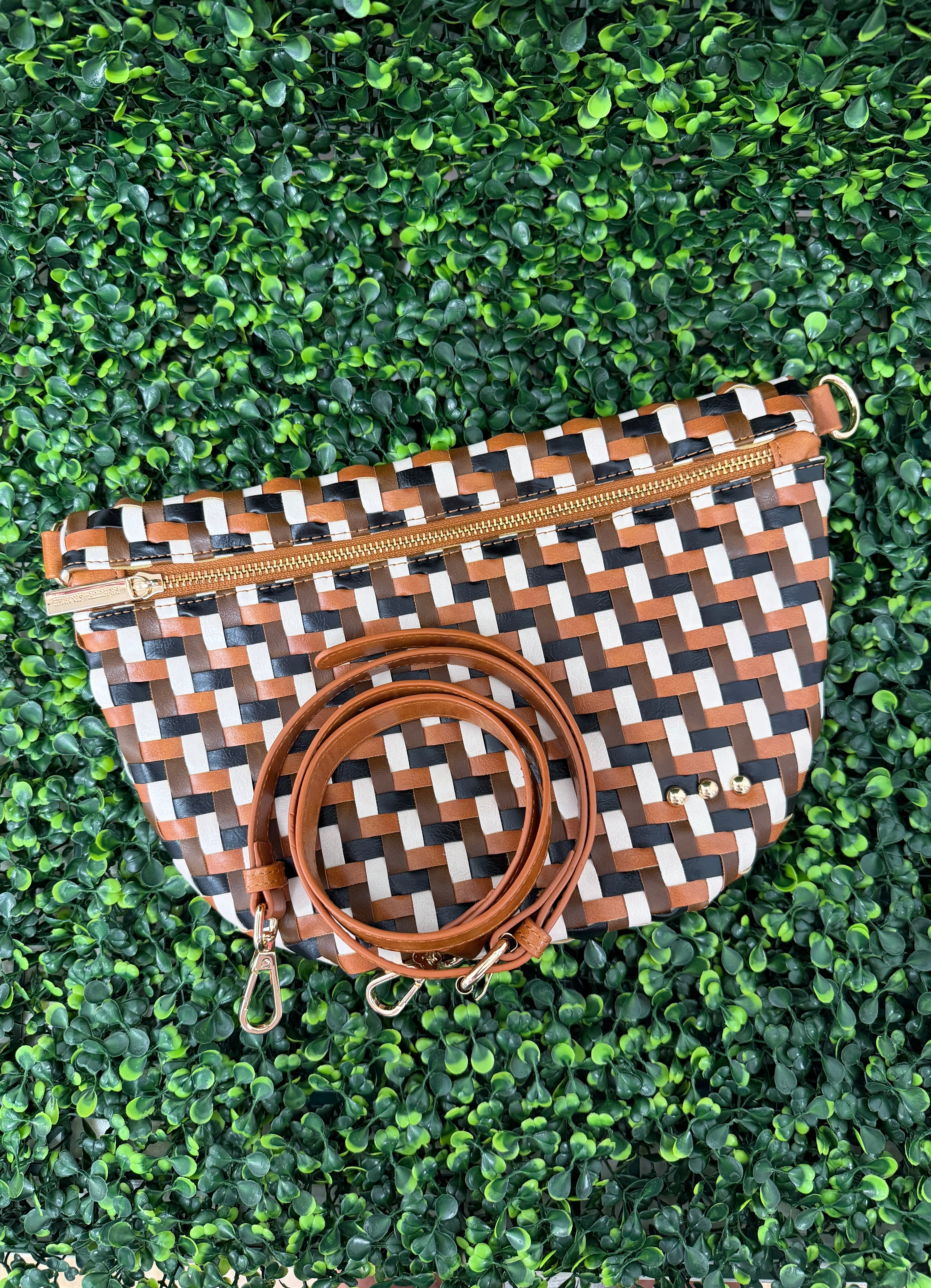 Diagonal Woven Bum Bag