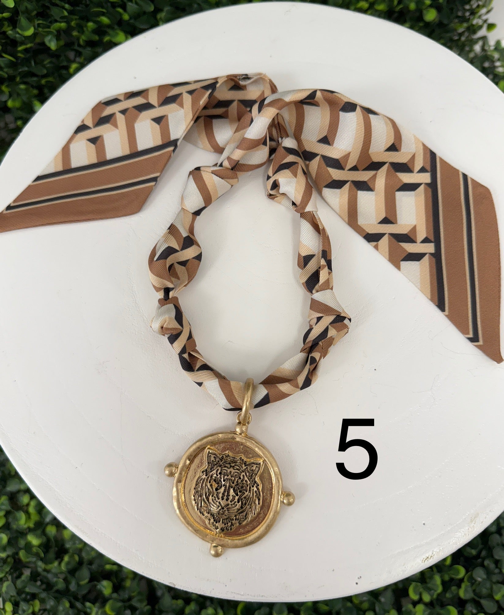 Tiger Time Scarf Necklace