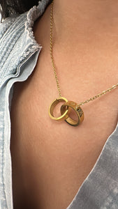 Double Love Circle Necklace