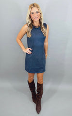 Suede Shift Dress