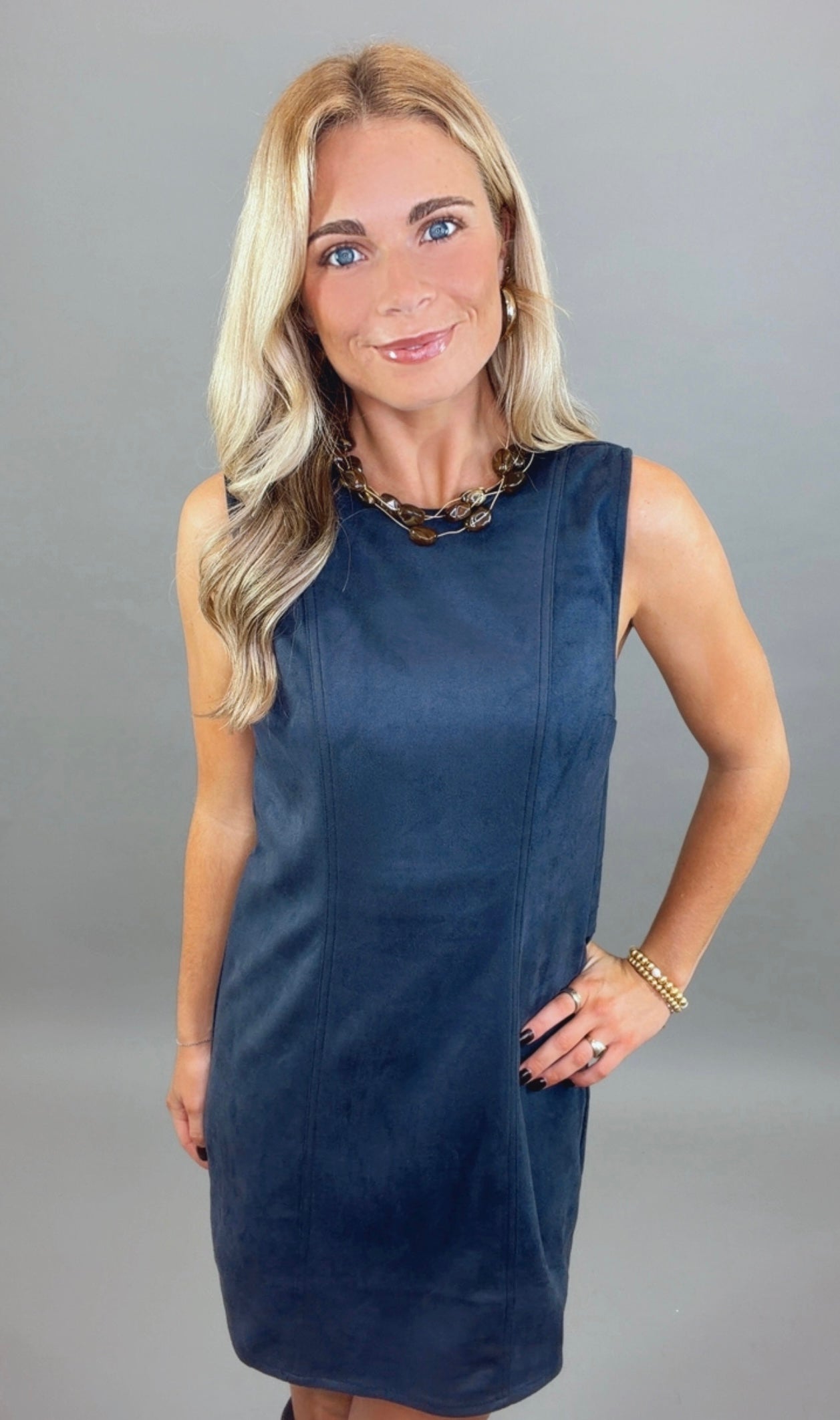 Suede Shift Dress