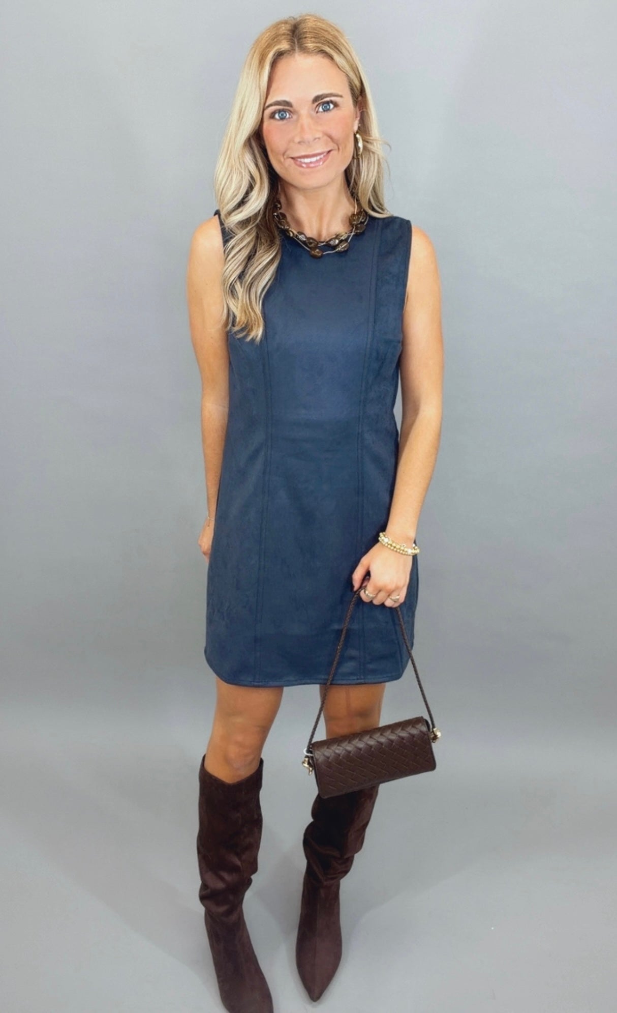 Suede Shift Dress
