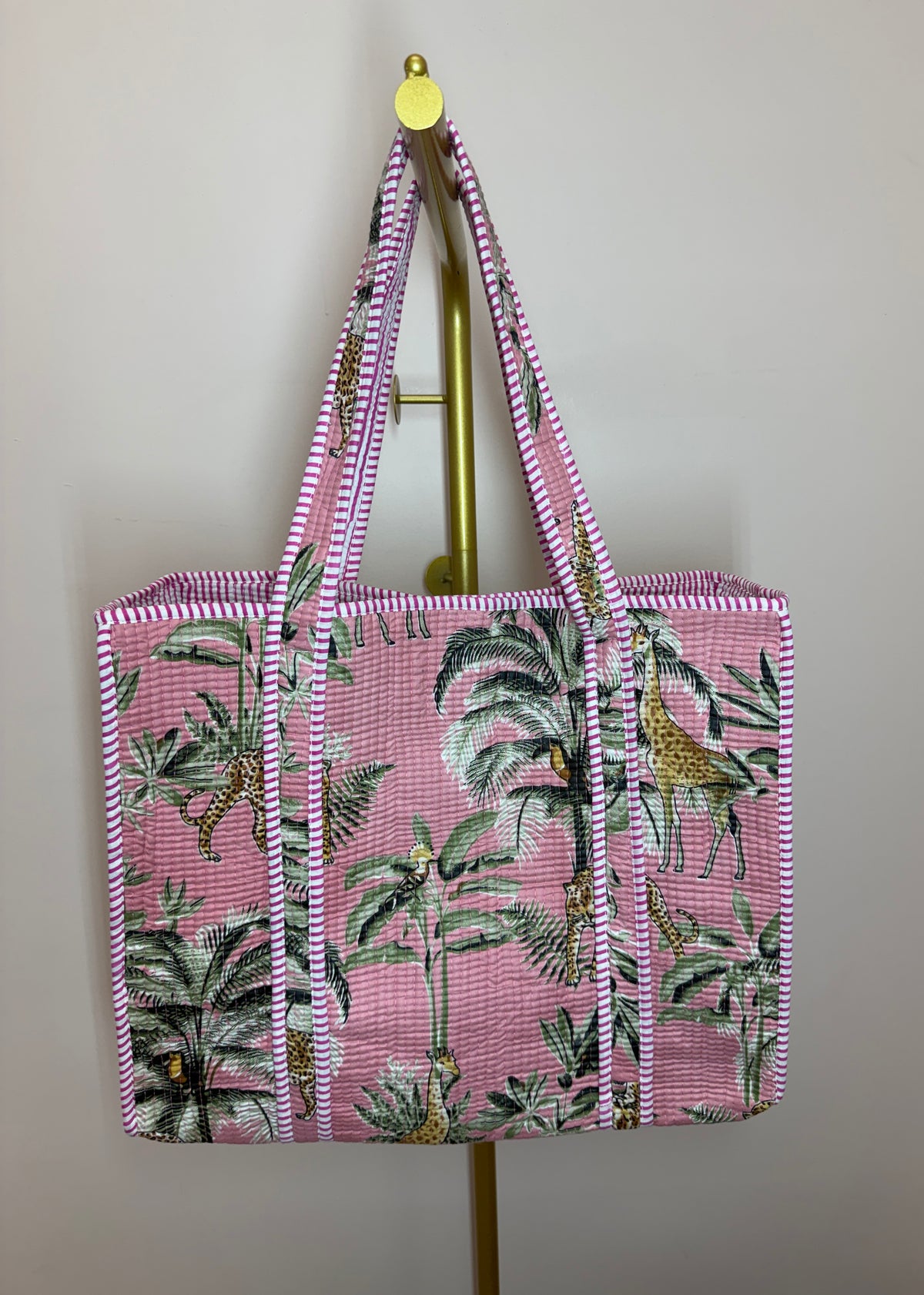Palm Perfect Large Quilted Tote