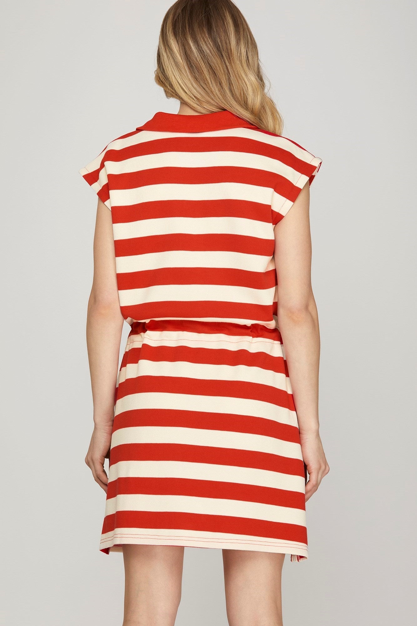 Shoreline Zip Dress (red)