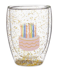 Stemless Birthday Cake Wine Glass