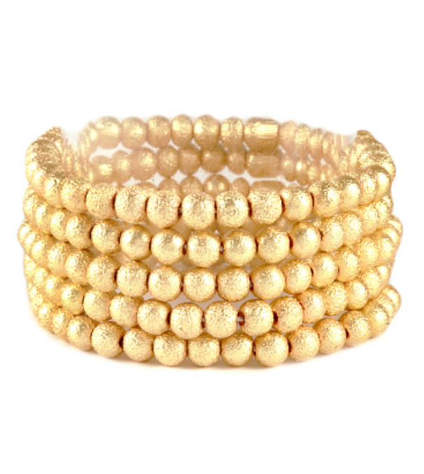 Textured Gold Bead Stack