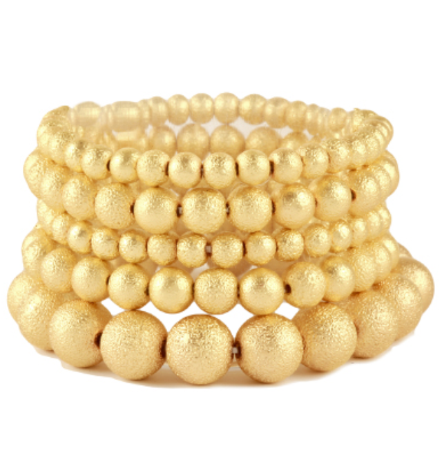 Textured Gold Bead Multi Stack