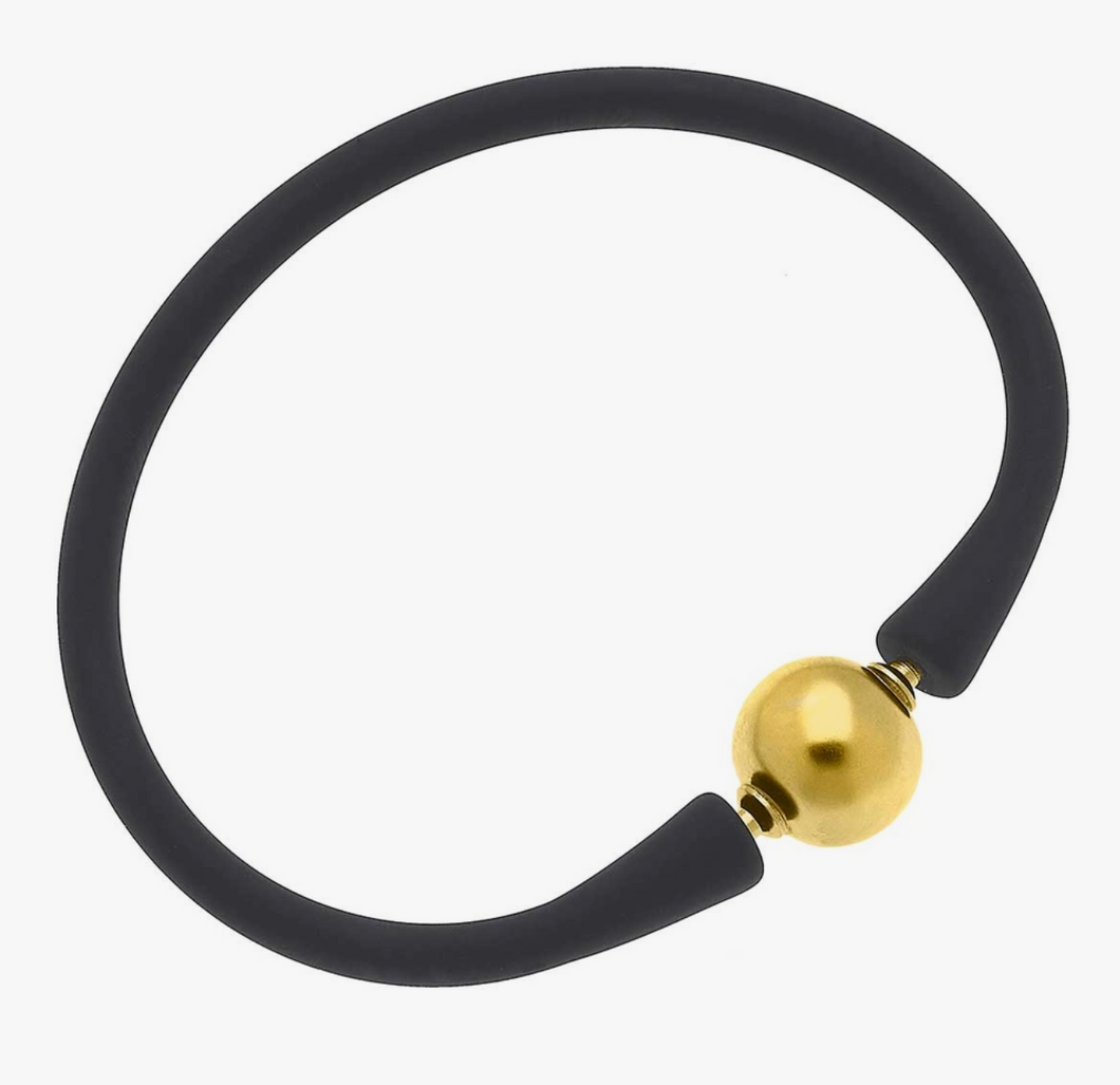 Bali Gold Bead Bracelet (blk)