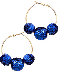 Sequin Ball Hoop (blue)