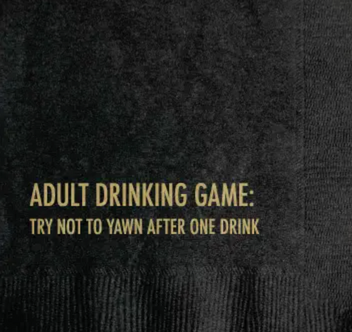 Yawn Game Cocktail Napkin