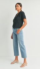 Scissor Cut Slim Wide Leg (med denim)