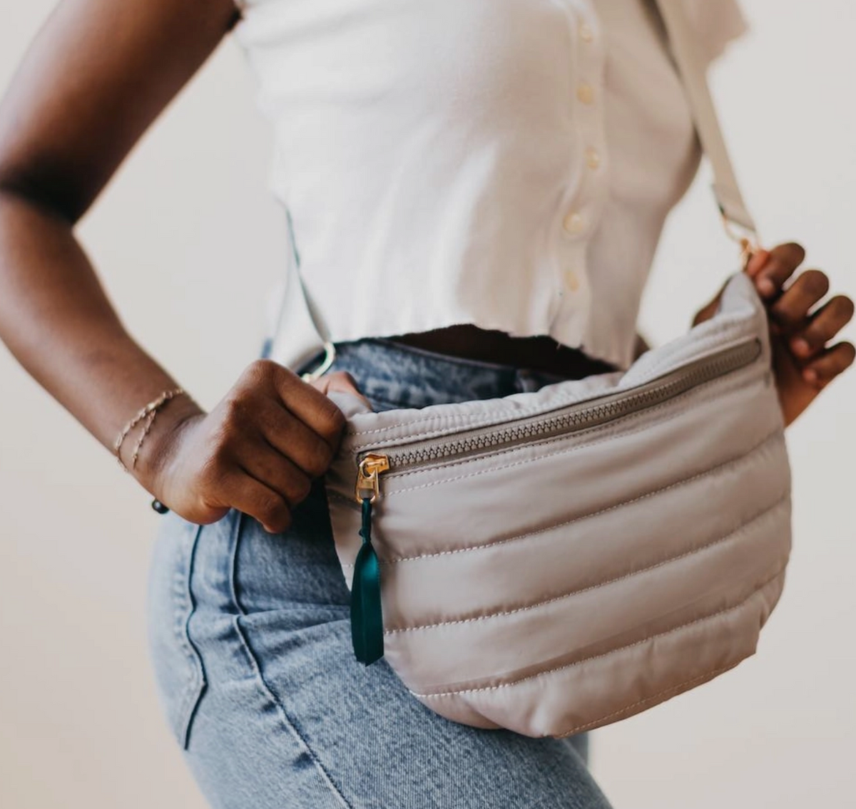 Jolie Puffer Bag (grey)
