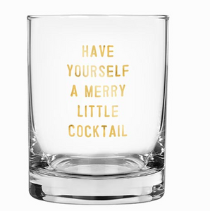 Merry Little Cocktail Rocks Glass