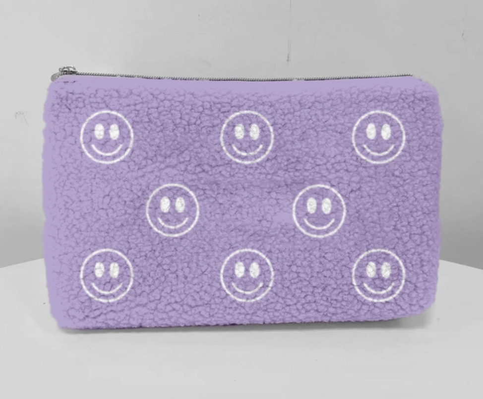 Fluffy Cosmetic Bag (lilac smile)