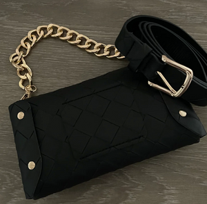 Black Quilted Mini Handbag