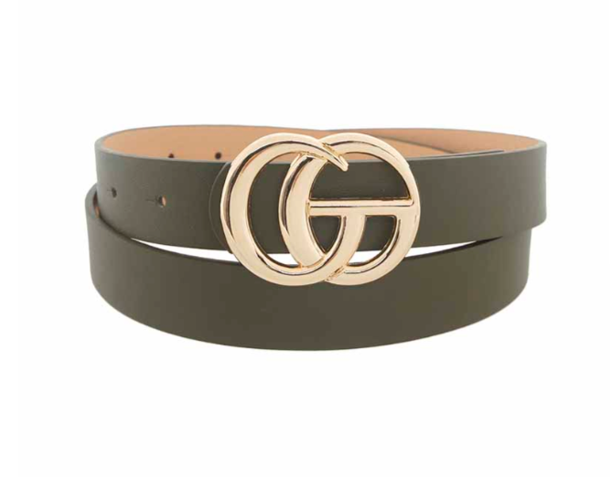 GG Gold Buckle Standard Belt (olive)