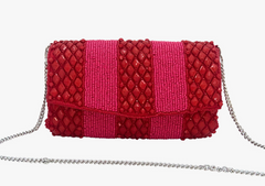 Rhubarb Bead Clutch