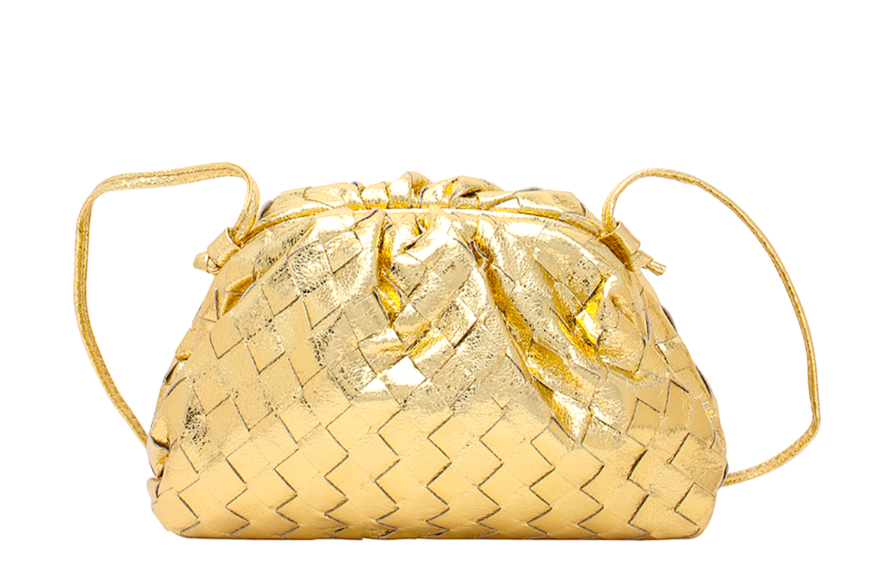 Metallic Gold Woven Bag