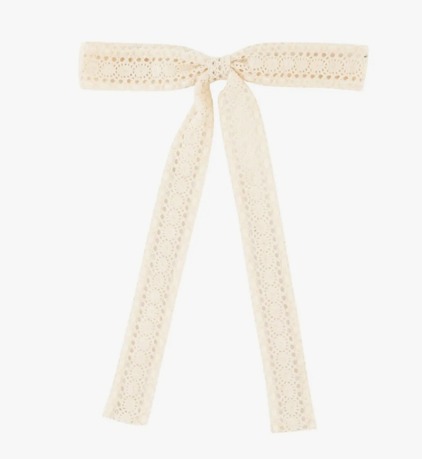 Winter Lace Long Bow (ivory)