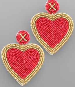 Super Heart Earring (red)