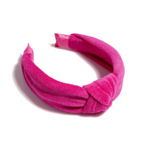 Terry Knot Headband (fuchsia)