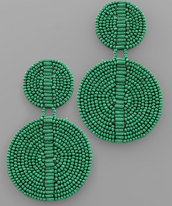 Double Disc Earring (green)