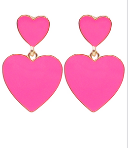 Hottie Heart Earring (hot pink)