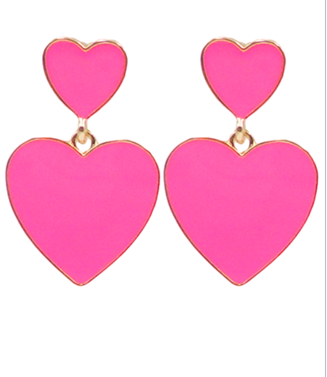Hottie Heart Earring (hot pink)