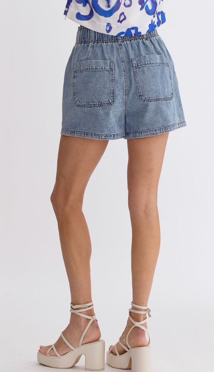 Paperbag Denim Short