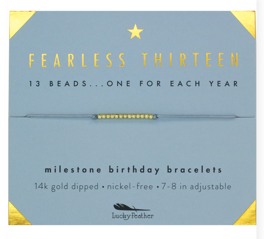 Fearless Thirteen Birthday Bracelet