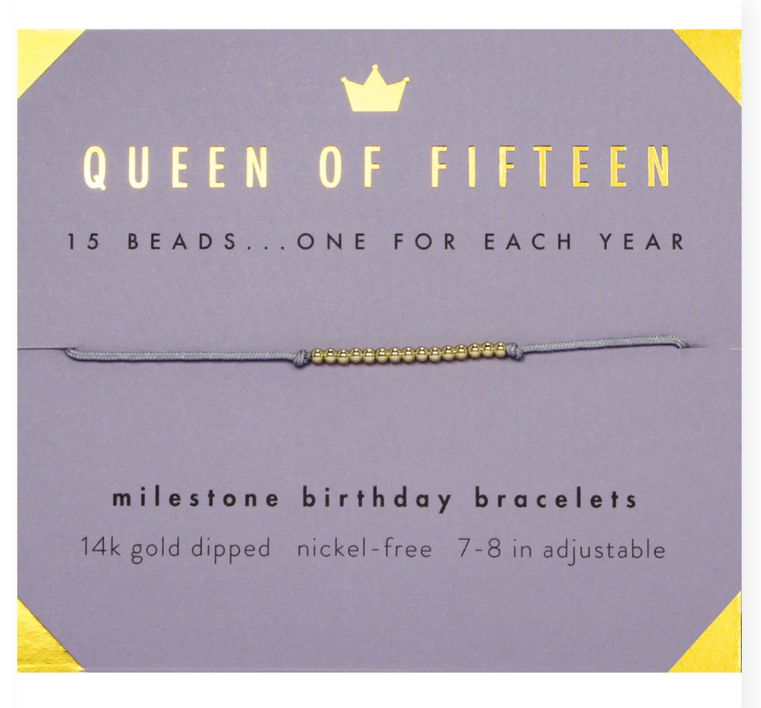 Queen Fifteen Birthday Bracelet