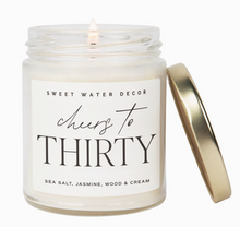 "Cheers to 30" Candle