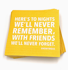 Nights we'll Never Remember Cocktail Napkin