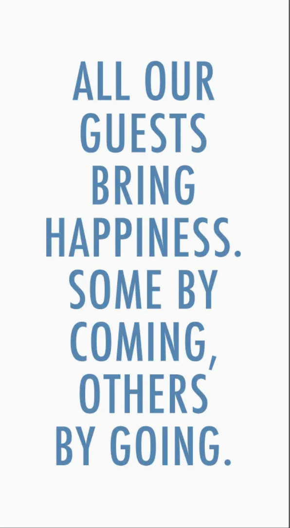 All Guests Bring Happiness Towels