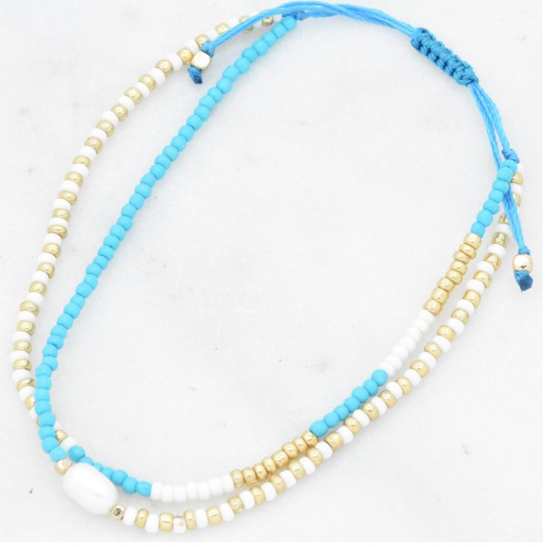 Bead Pearl Bracelet (turquoise)