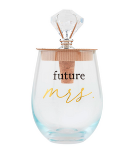 "Future Mrs" Wine Glass + Stopper